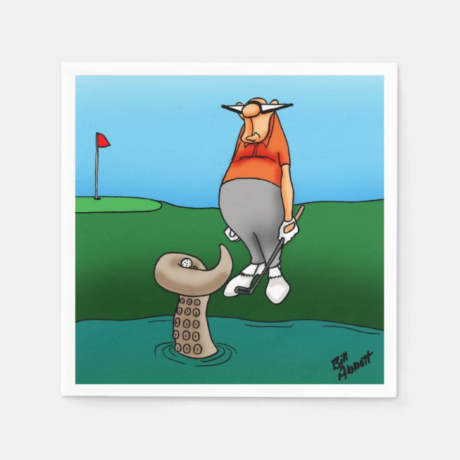 Serviettes Jetables Serviettes de la partie Humour de golf (Devant)