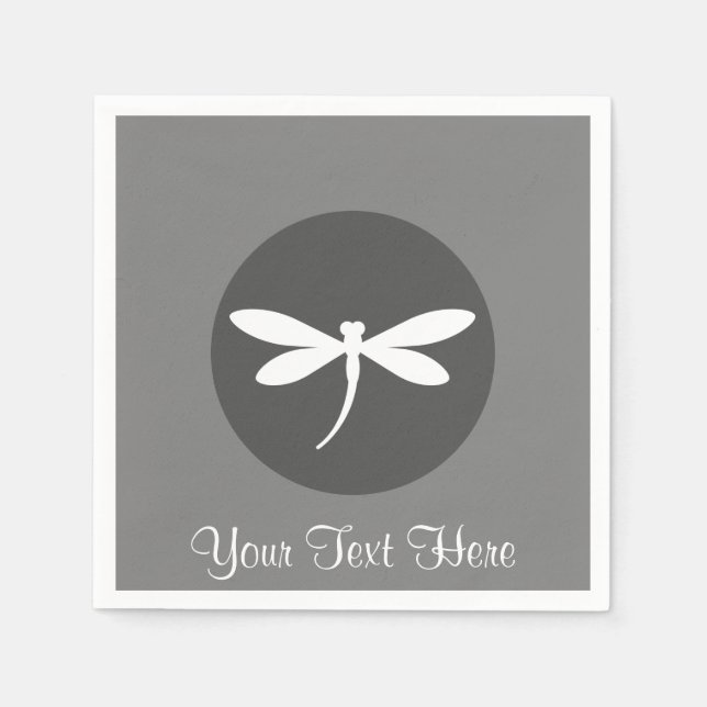 Serviettes Jetables Serviettes de libellules personnalisées (Devant)