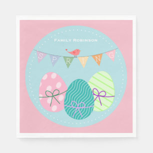 Serviettes Jetables Serviettes de Pâques OEufs mignons personnalisés