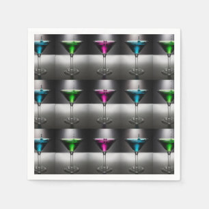 Serviettes Jetables Serviettes de table en verre de Martini