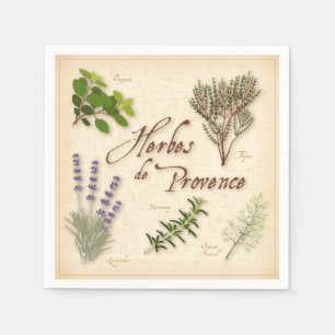 Serviettes Jetables Serviettes Herbes de Provence