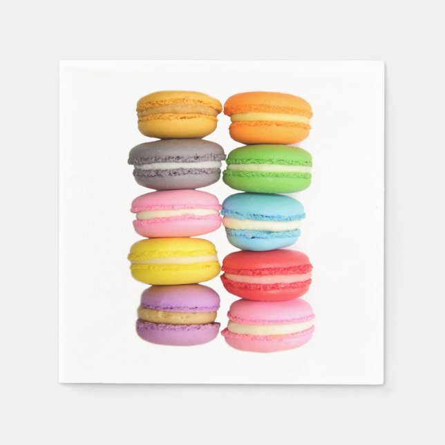 Serviettes Jetables Serviettes Macarons (Devant)