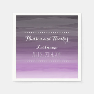 Serviettes Jetables Serviettes Mariage Ombre en Plum foncé