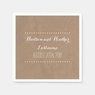 Serviettes Jetables Serviettes Mariages inspirées du carton