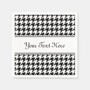 Serviettes Jetables Serviettes personnalisées motif de base noire