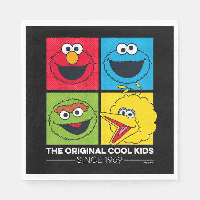 Serviettes Jetables Sesame Street | les enfants frais originaux (Devant)