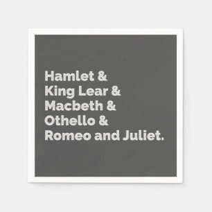 Serviettes Jetables Shakespeare Joue I
