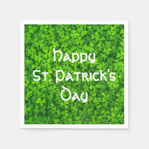 Serviettes Jetables Shamrock Clover Feuille St. Patrick's Day Party