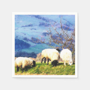 SERVIETTES JETABLES SHEEP