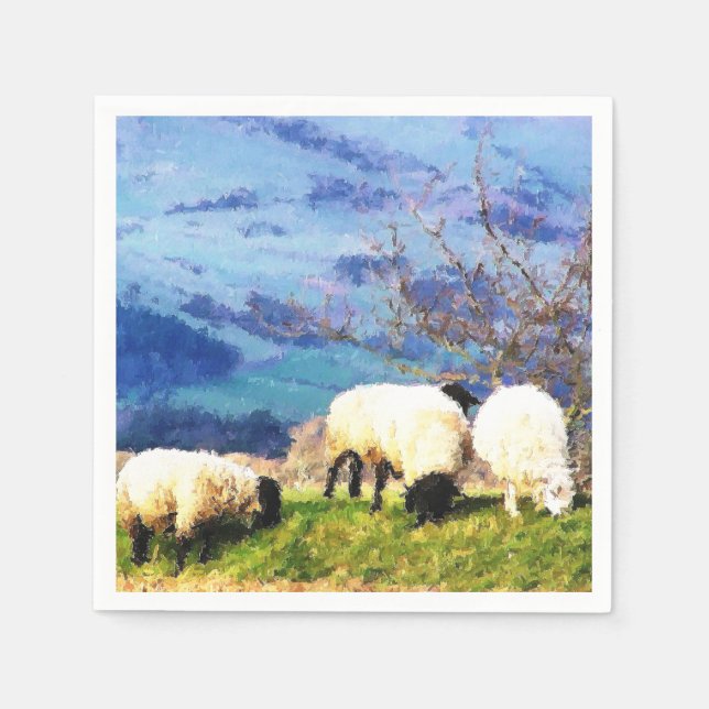 SERVIETTES JETABLES SHEEP (Devant)