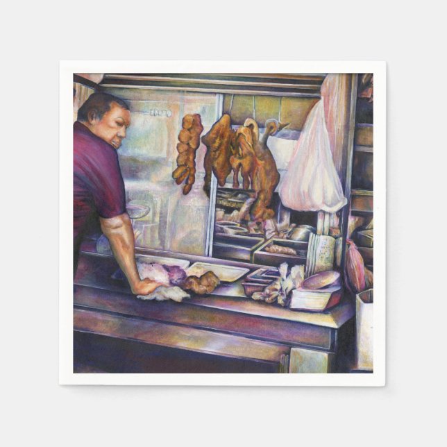 Serviettes Jetables Singapour embrassé par le soleil (Devant)