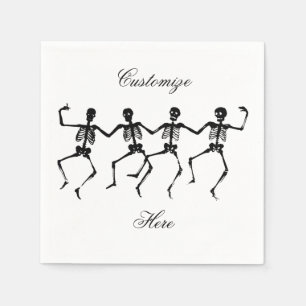 Serviettes Jetables Skeletons dansants Halloween Thunder_Cove