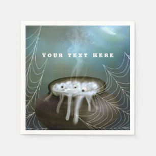 Serviettes Jetables Sorcières brassent Ghosts Halloween Party Cauldron