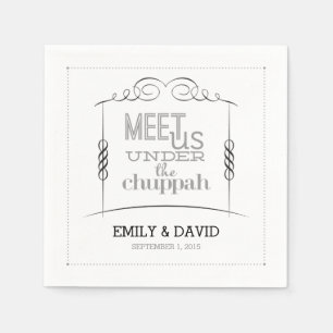 Serviettes Jetables Sous les serviettes de Mariage juif Chuppah