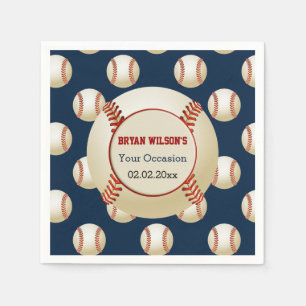 Serviettes Jetables Sports Party Baseball thème serviettes personnalis