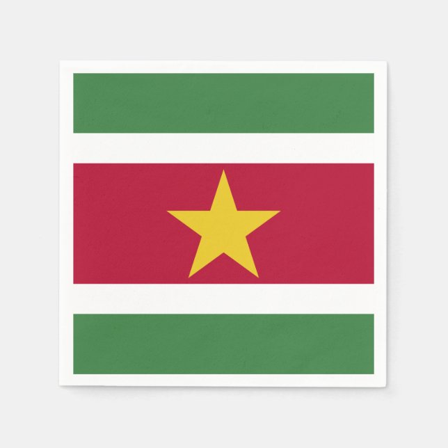Serviettes Jetables Suriname Flag (Devant)