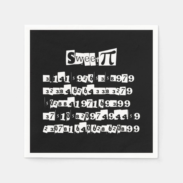 Serviettes Jetables Sweet Pi (Devant)