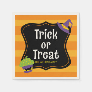 Serviettes Jetables Sweet Trick ou Treat Halloween Party