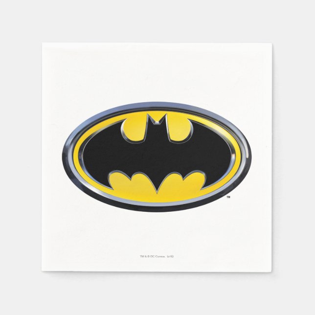 Serviettes Jetables Symbole Batman | Logo classique (Devant)