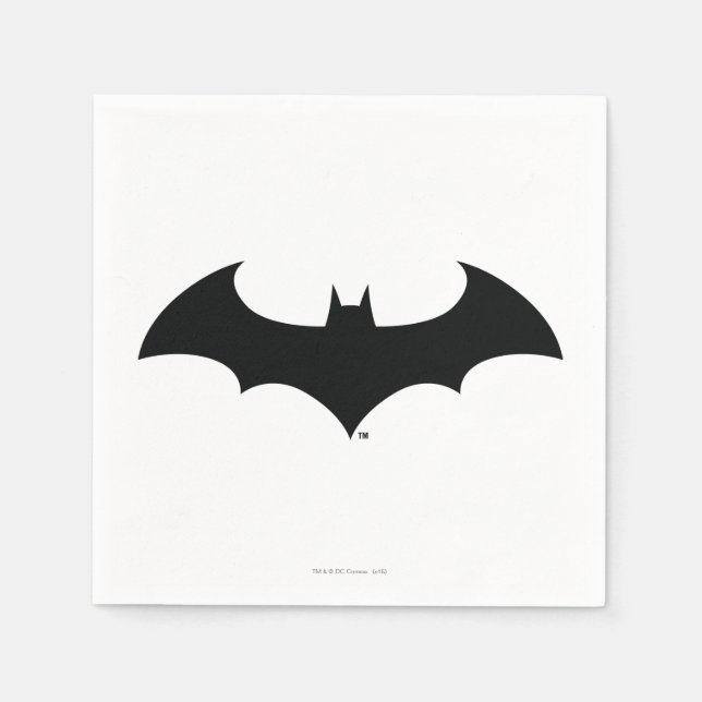 Serviettes Jetables Symbole Batman | Logo Simple Bat Silhouette (Devant)