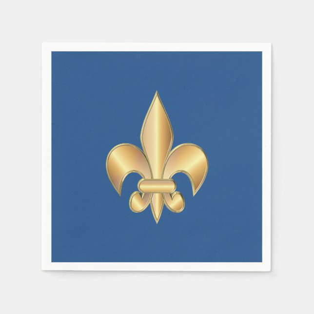 Serviettes Jetables Symbole de Fleur de Lis (Devant)