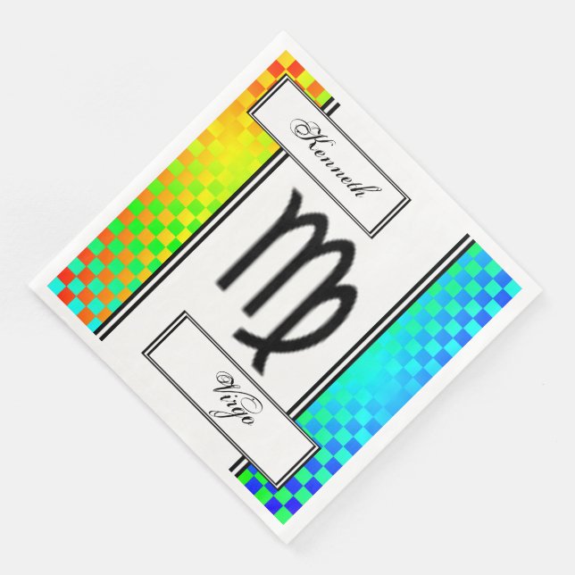 Serviettes Jetables Symbole du Zodiaque de la Virgo Standard par Kenne (Coin)