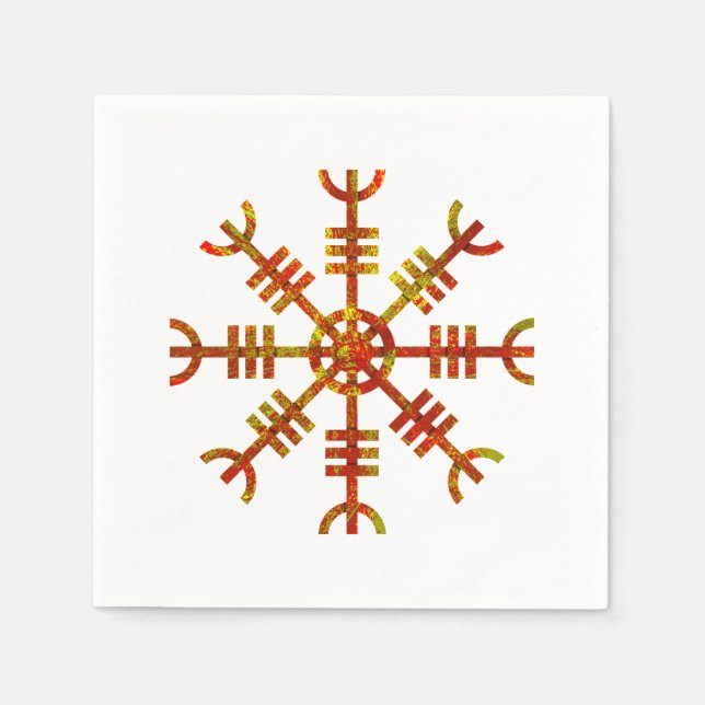 Serviettes Jetables Symbole Viking Helm De Awe Norse (Devant)