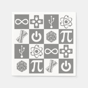 Serviettes Jetables Symboles de geeks