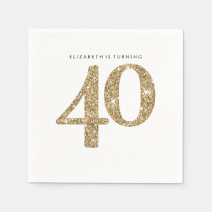 Serviettes Jetables TABLE DE FÊTE GRAND ÂGE moderne 40 parties scintil