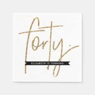 Serviettes Jetables TABLE DE FÊTE GRAND ÂGE moderne 40 parties scintil