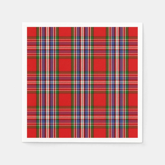 Serviettes Jetables Tartan de MacFarlane de clan (Devant)