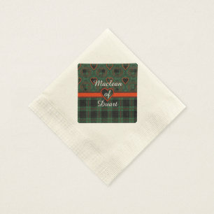 Serviettes Jetables Tartan d'écossais de plaid de clan de Gunn