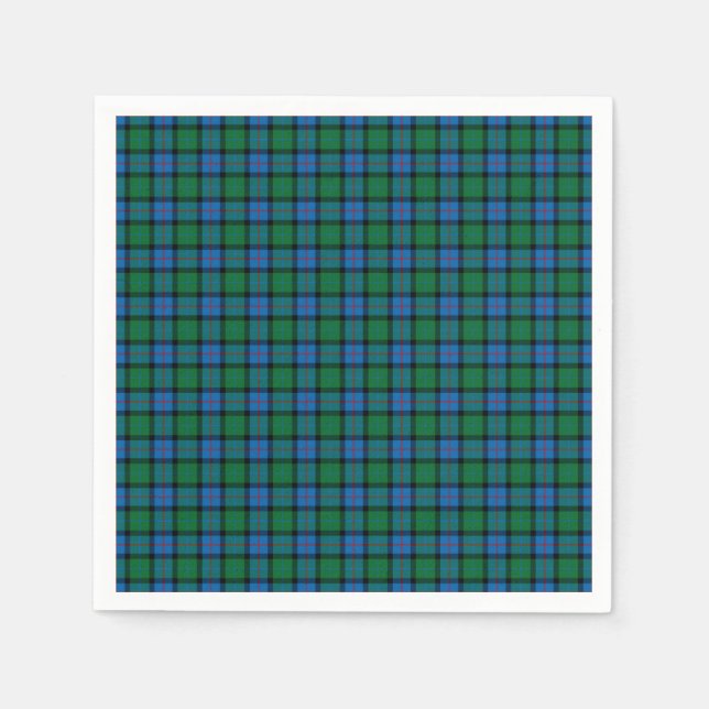 Serviettes Jetables Tartan National D'Ecosse (Devant)