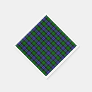 Serviettes Jetables Tartan plaid britannique traditionnel 