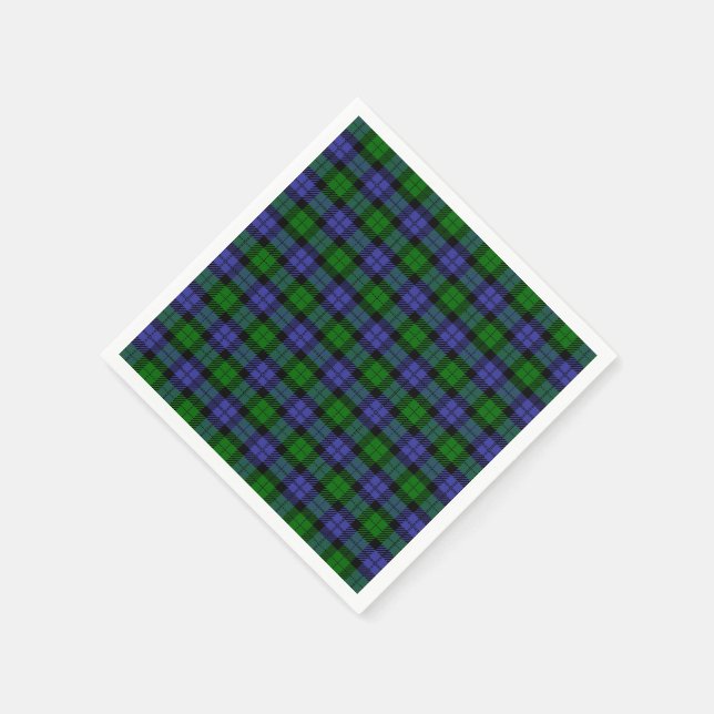 Serviettes Jetables Tartan plaid britannique traditionnel  (Coin)