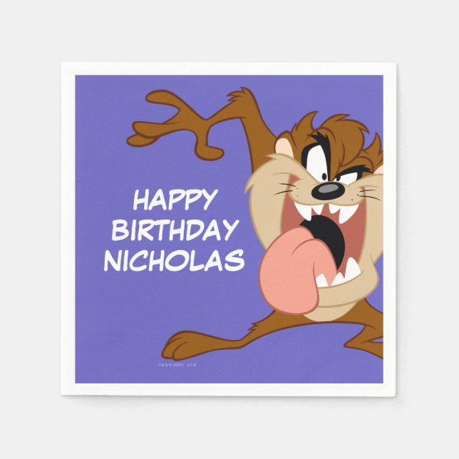 Serviettes Jetables TAZ | Sticking his Tongue Out (Devant)