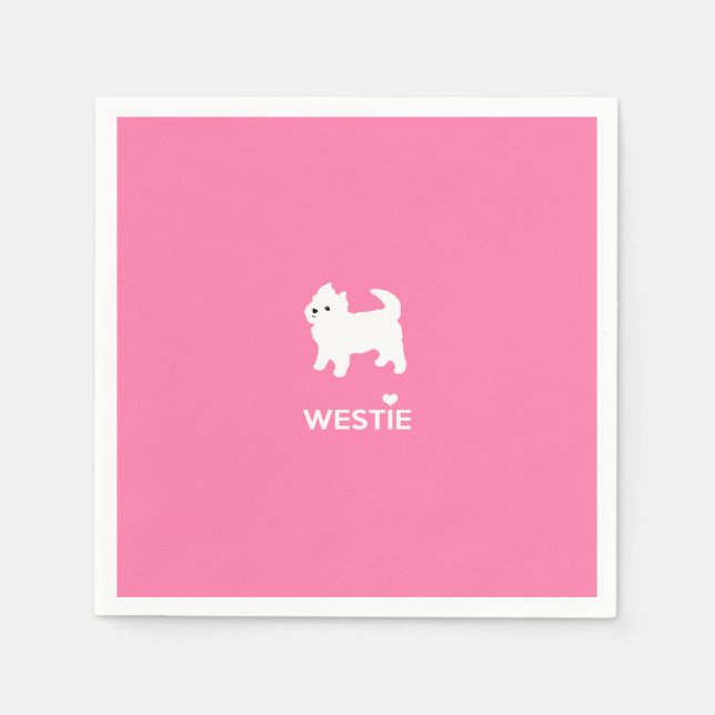 Serviettes Jetables Terrier de l'Ouest - I Lote Westies (Devant)