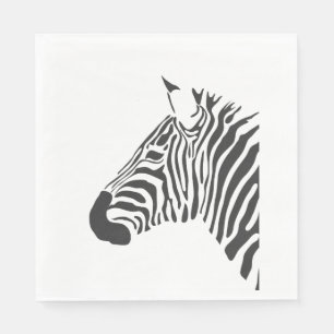 SERVIETTES JETABLES TÊTE DE ZÈBRE