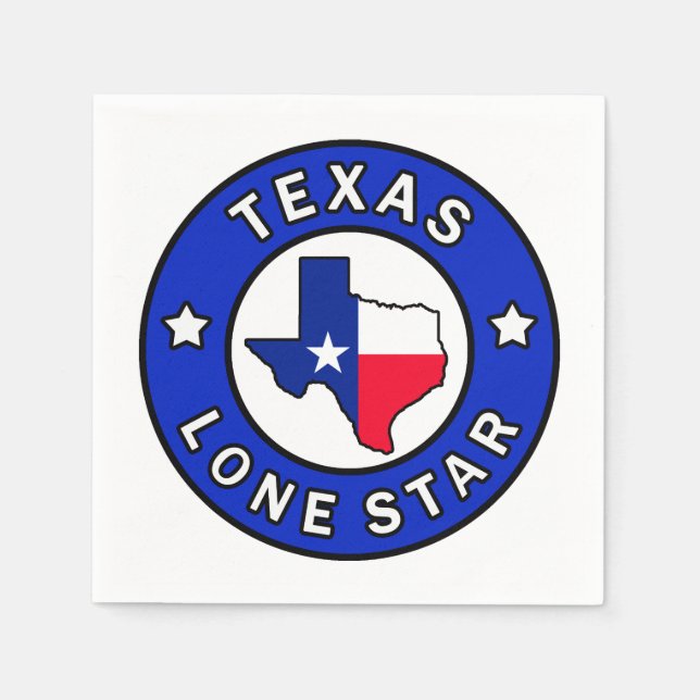 Serviettes Jetables Texas Lone Star (Devant)