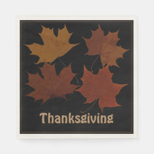 Serviettes Jetables Texte saisonnier de coutume de thanksgiving de 4