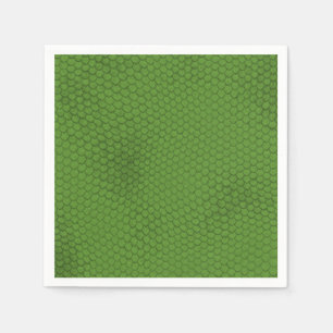 Serviettes Jetables Texture de la peau de serpent vert
