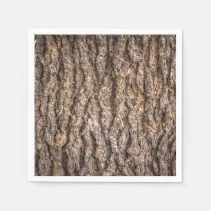 Serviettes Jetables Texture de l'écorce d'arbre