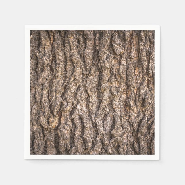 Serviettes Jetables Texture de l'écorce d'arbre (Devant)