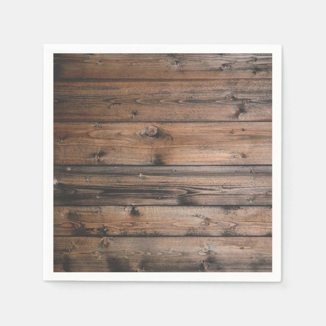 Serviettes Jetables Texture du grain de bois (Devant)
