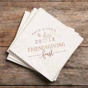 Serviettes Jetables Thanksgiving de festin de Friendsgiving
