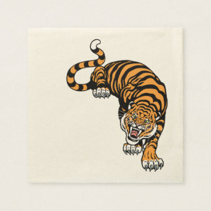 Serviettes Jetables tigre