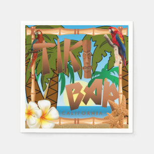 Serviettes Jetables Tiki Bar Party