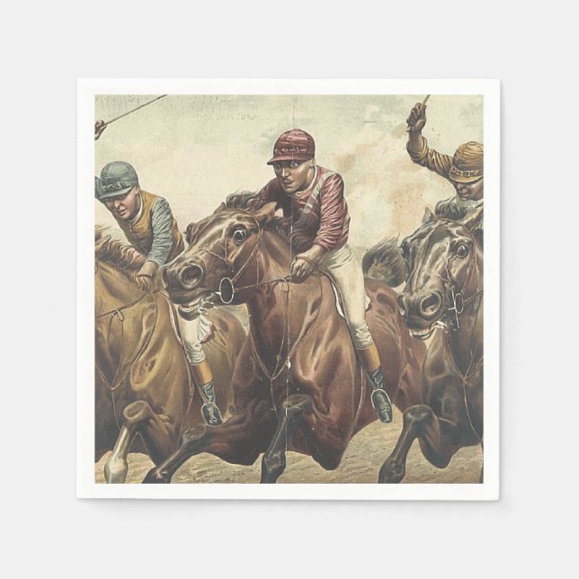 Serviettes Jetables TOP Horse Racing (Devant)