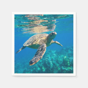 Serviettes Jetables Tortue de mer de natation