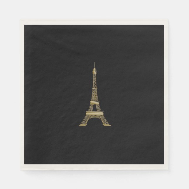 Serviettes Jetables Tour Eiffel Paris Papier à thème (Devant)